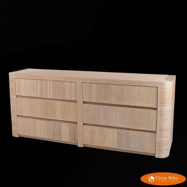 Blonde Pencil Bamboo Double Dresser