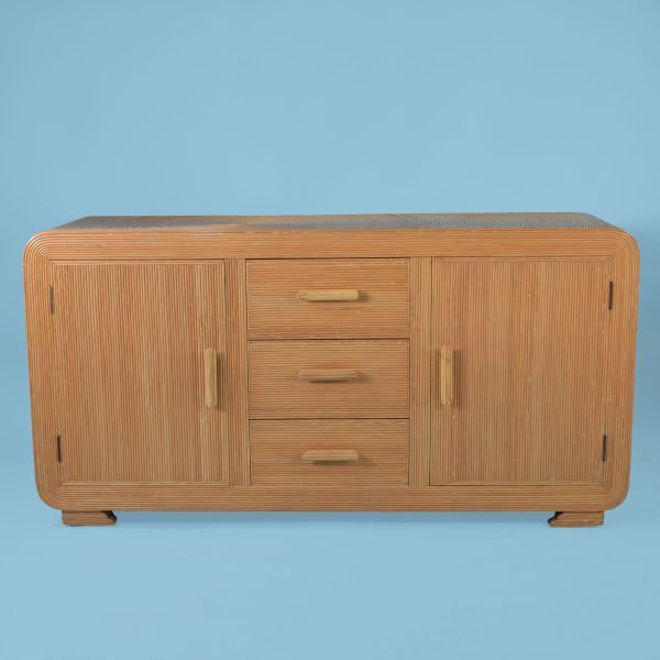 Blonde Pencil Reed Crespi Style Dresser