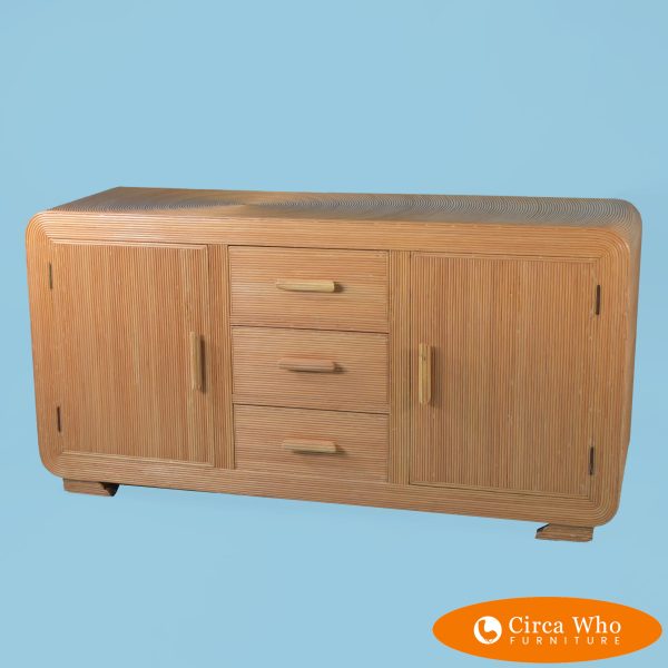 Blonde Pencil Reed Crespi Style Dresser