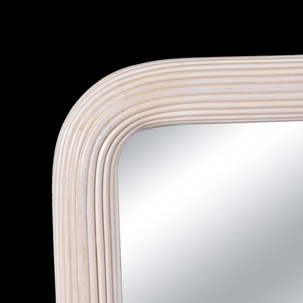 Blonde Pencil Reed Rattan Mirror