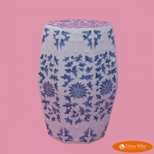 Blue and White Chinoiserie Garden Seat