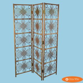 Boho Chic Rattan 3 Panel Screen