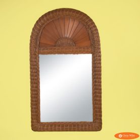 Braided Rattan Chocolate Mirror