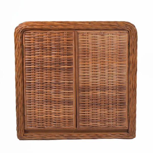 Braided Rattan Small Cabinet