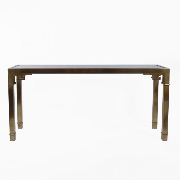 Brass Greek Key Console Table By Mastercraft