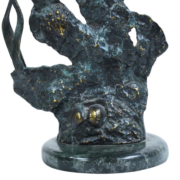 Brass Shark on Seaweed Figure