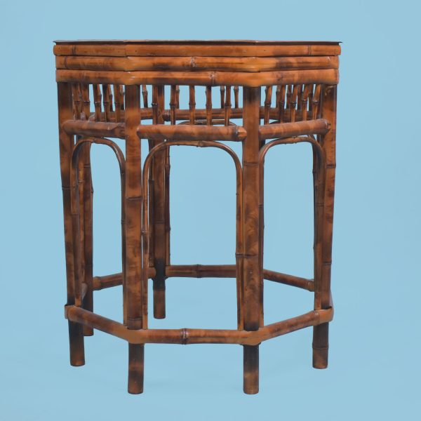 Brighton Style Bamboo Octagonal Side Table