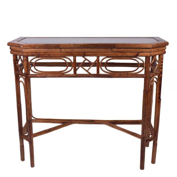 Brighton Style Burnt Bamboo Console Table