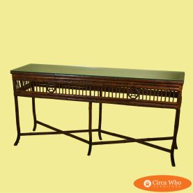 Brighton Style Burnt Bamboo Console Table