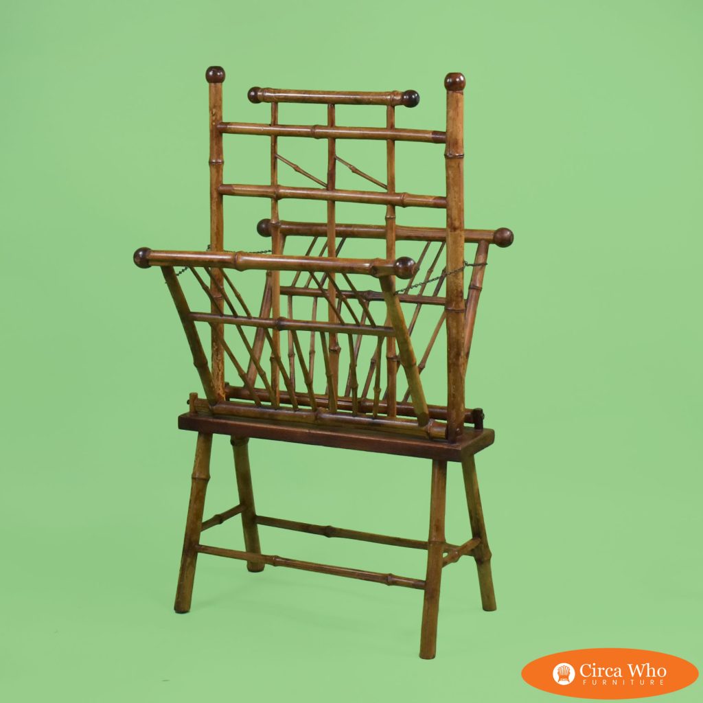 British Colonial Brighton Style Bamboo Magazine Rack