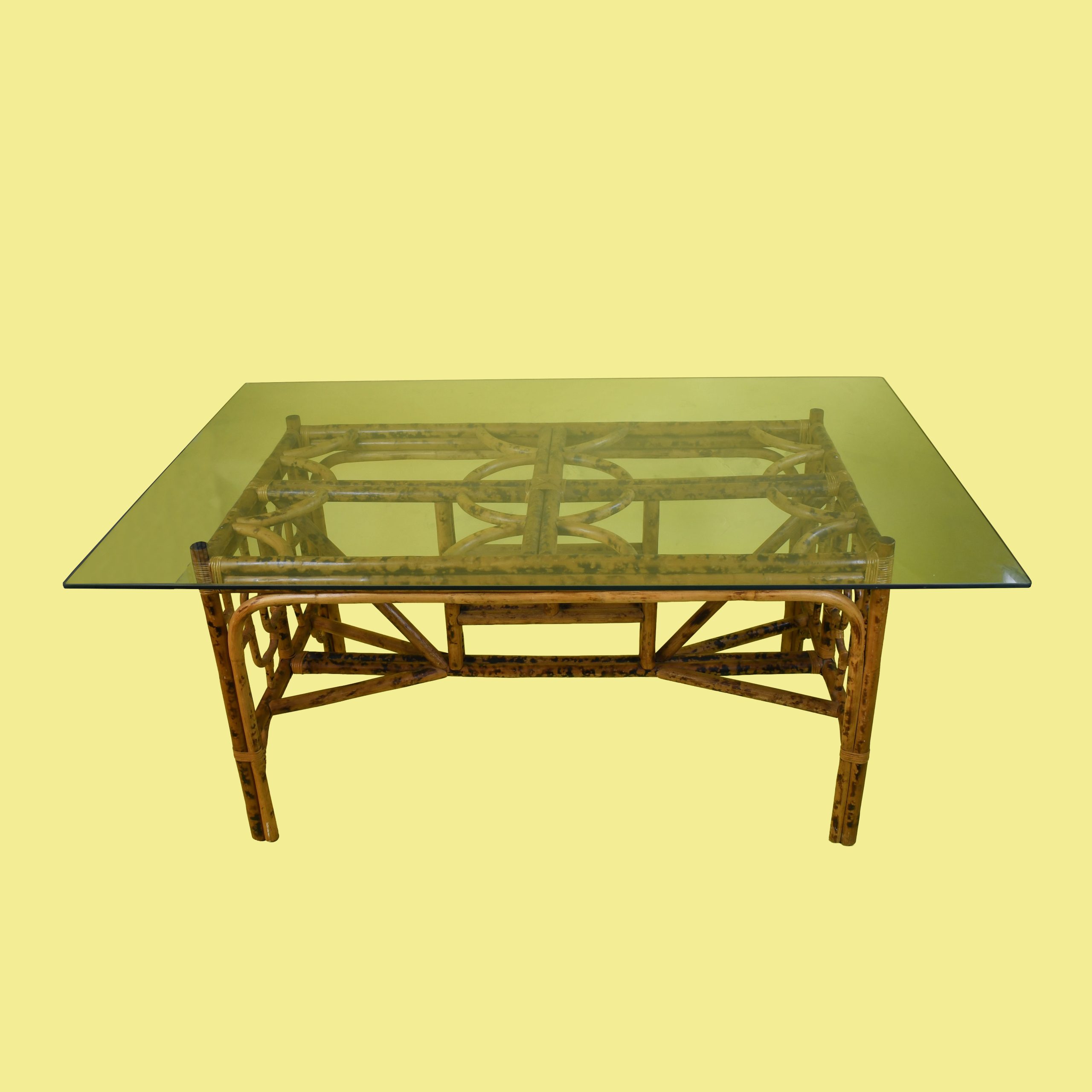 British Colonial Burnt Bamboo Dining Set