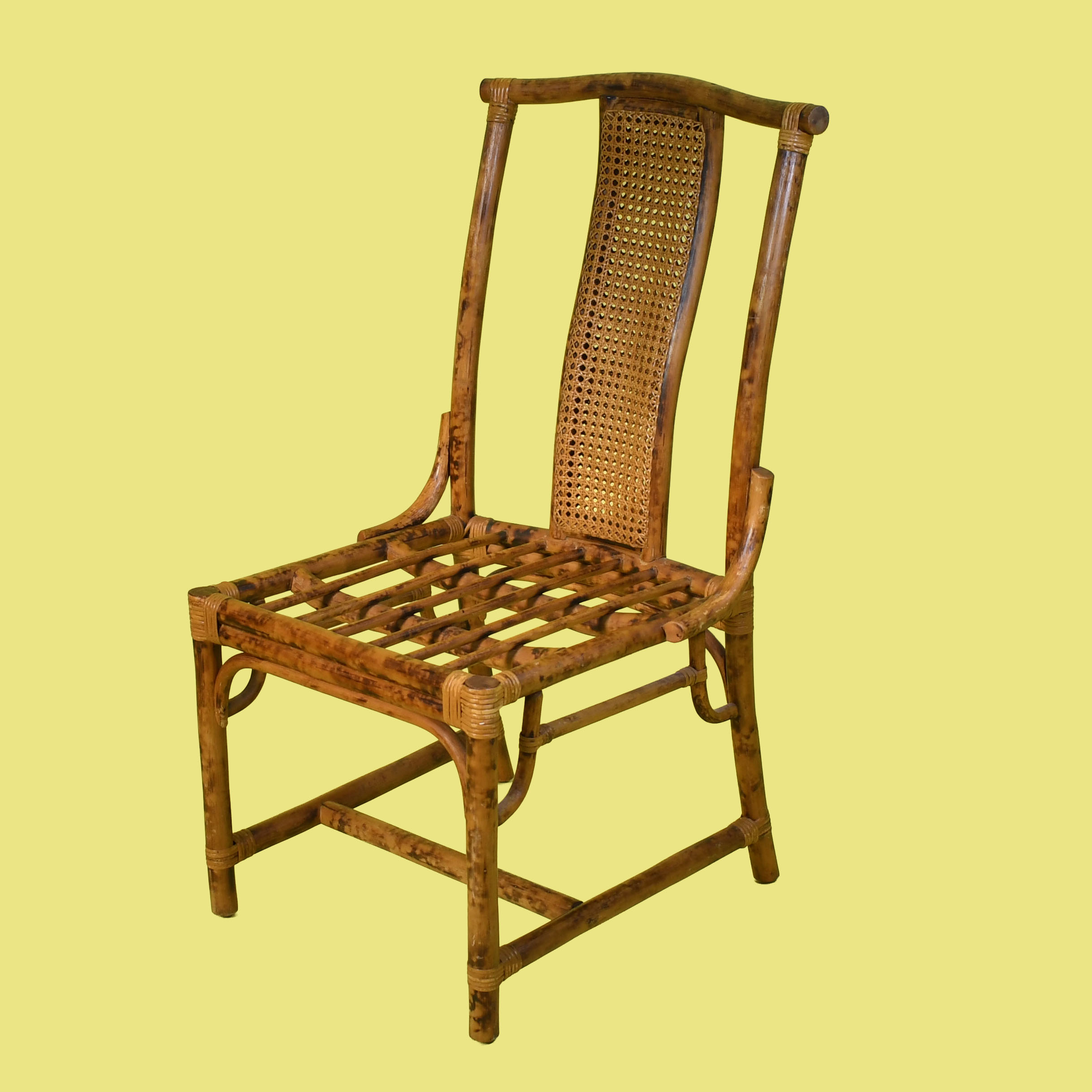 British Colonial Burnt Bamboo Dining Set