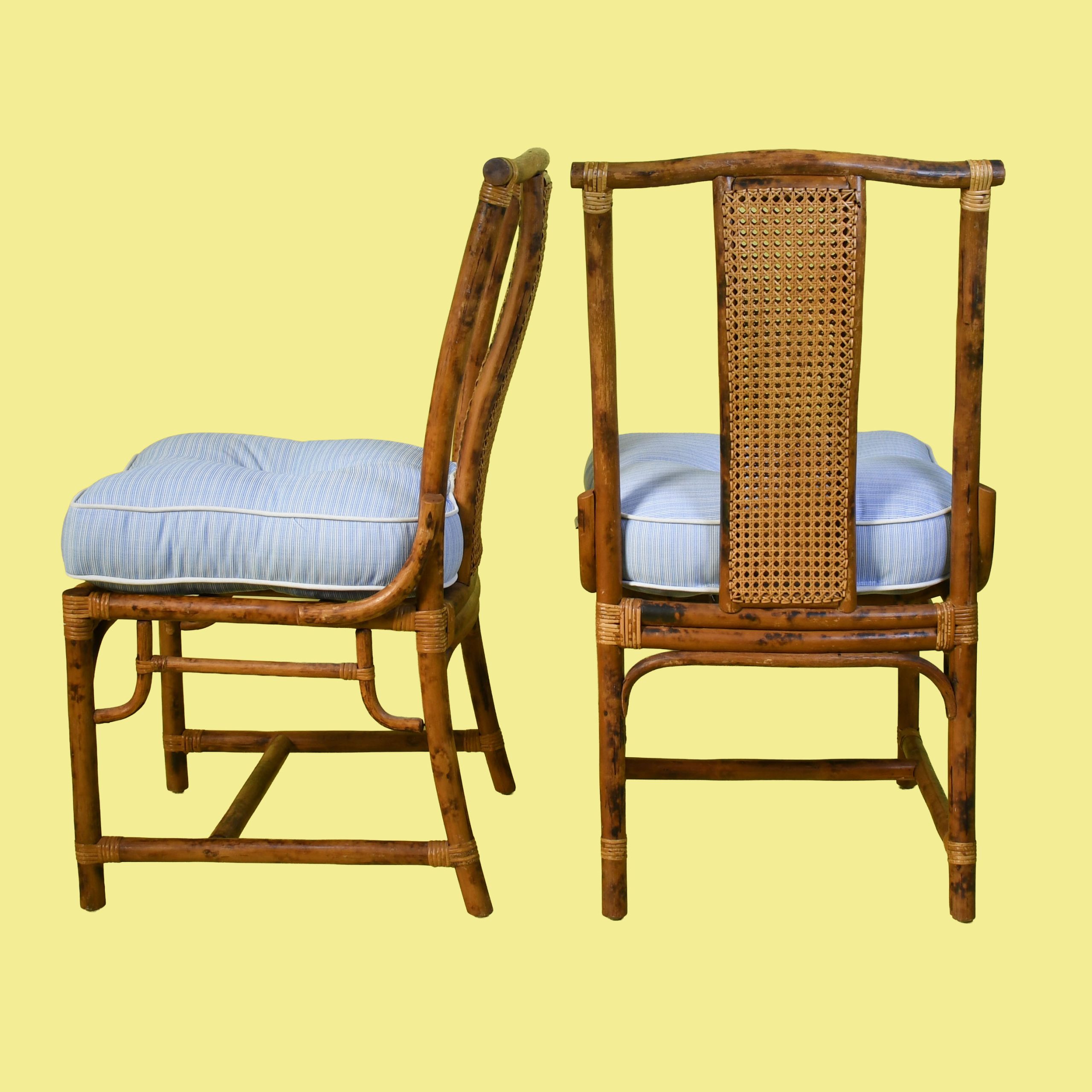 British Colonial Burnt Bamboo Dining Set