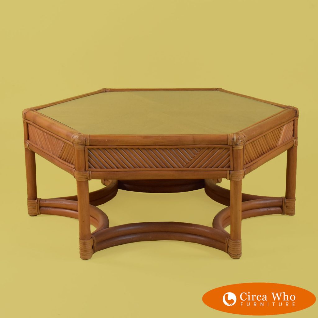 Brown Jordan Rattan Coffee Table Circa Who