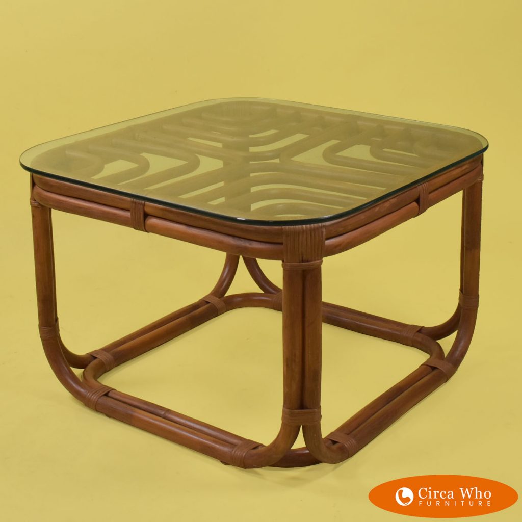 Brown Jordan Rattan Coffee Table Circa Who