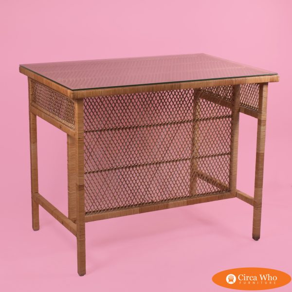 Buri Rattan Desk