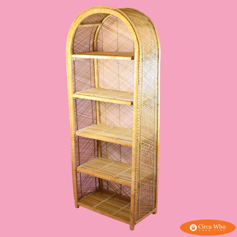 Buri Rattan Oval Etagere