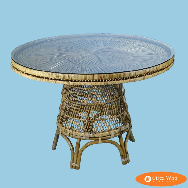 Buri Rattan Round Table