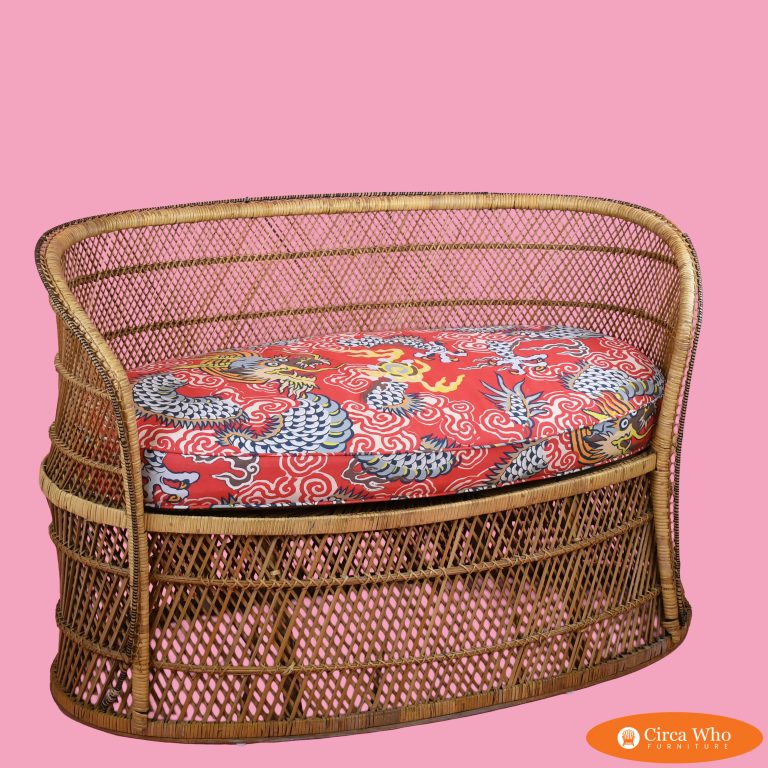 Buri Rattan Vintage Settee