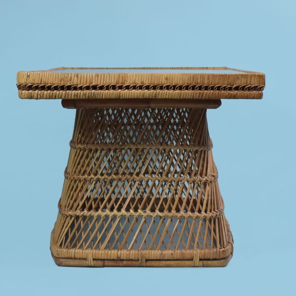 Buri Woven Rattan Rectangular Coffee Table