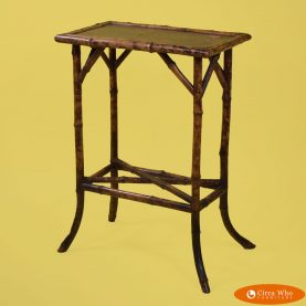 Burnt Bamboo Accent Table