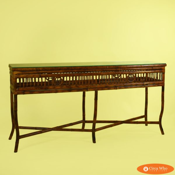 Burnt Bamboo Brighton Style Console Table
