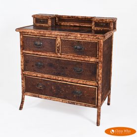 Burnt Bamboo British Colonial Chest