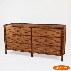 Burnt Bamboo Double dresser natural color