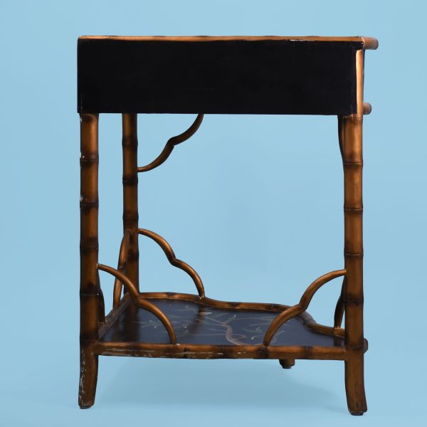 Burnt Bamboo Hand Painted Corner Table