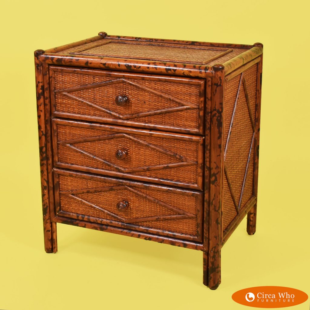 vintage bamboo nightstand