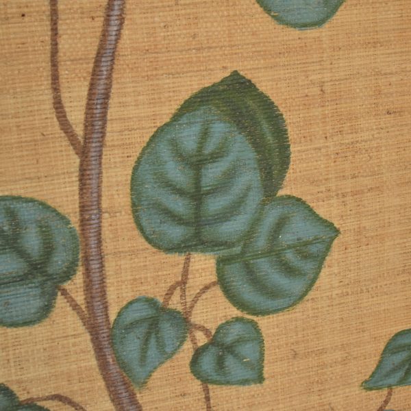 Burnt Bamboo Pagoda Hand-Painted 4 Panel Screen