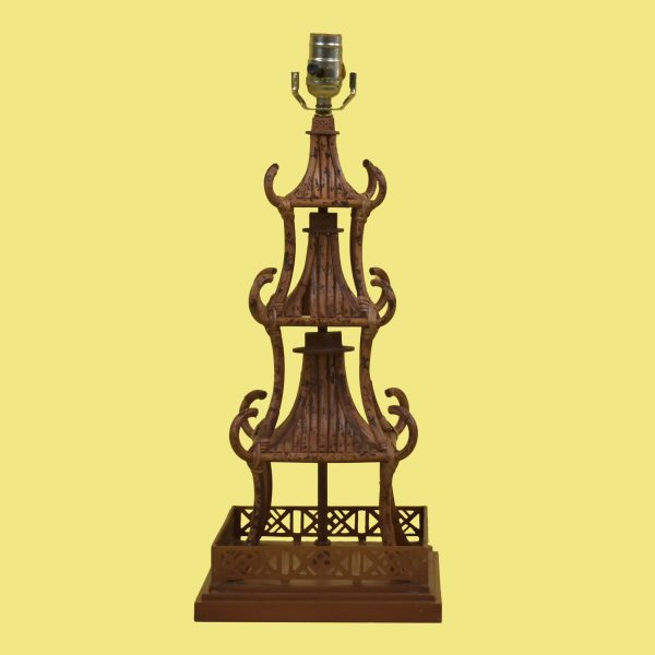 Burnt Bamboo Pagoda Table Lamp