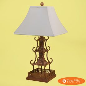 Burnt Bamboo Pagoda Table Lamp