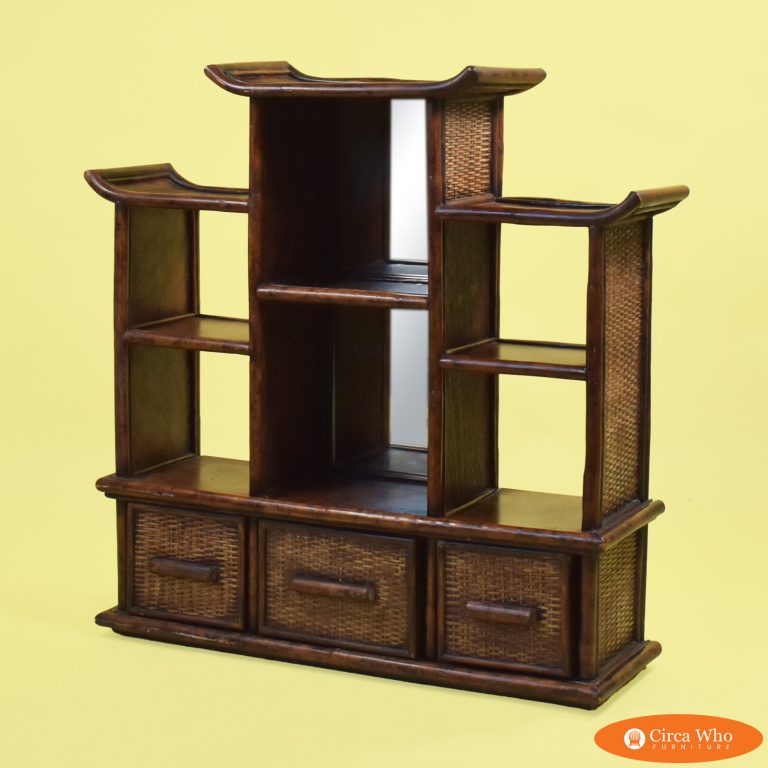 Burnt Bamboo Pagoda Wall Shelve