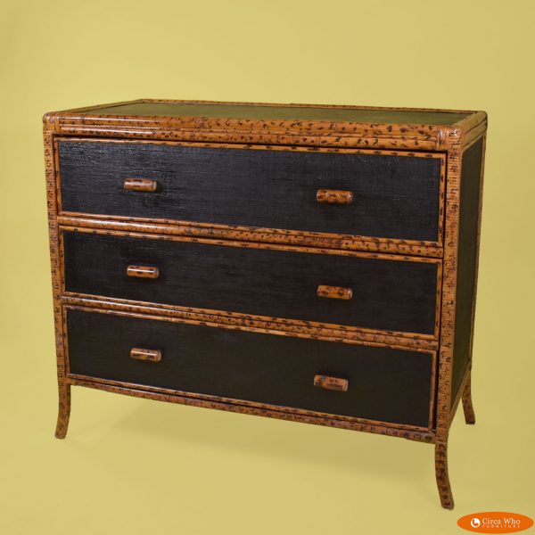 Burnt Bamboo and Grasscloth Chest