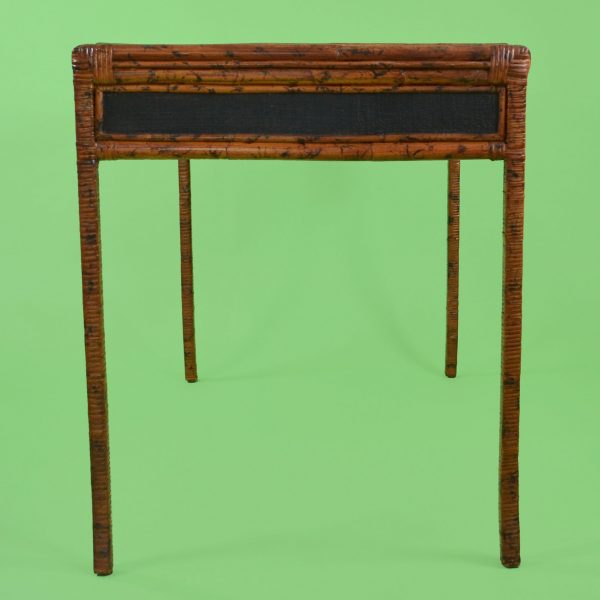 Burnt Bamboo and Linen Wrapped Desk