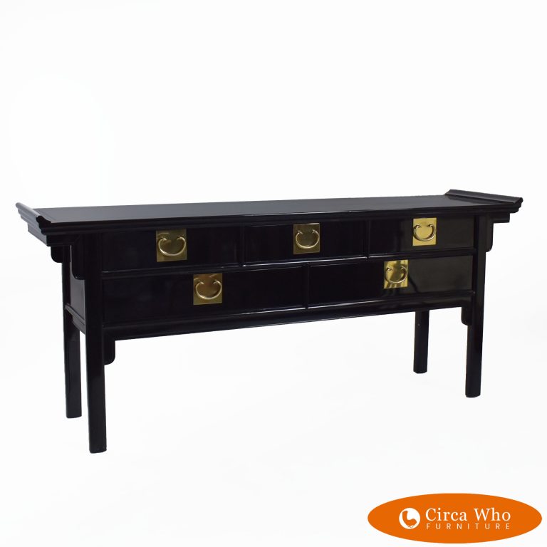 Century Pagoda 5 Drawer Console