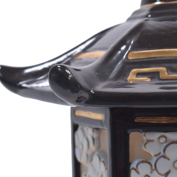 Ceramic Black Pagoda Table Lamp