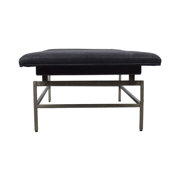 Channeled Mid-Century Modern Steel Bench