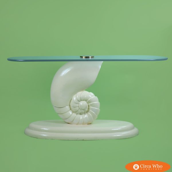 Chic 70's Shell Console Table