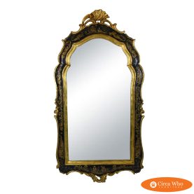 Chinoiserie Black and Gold Mirror