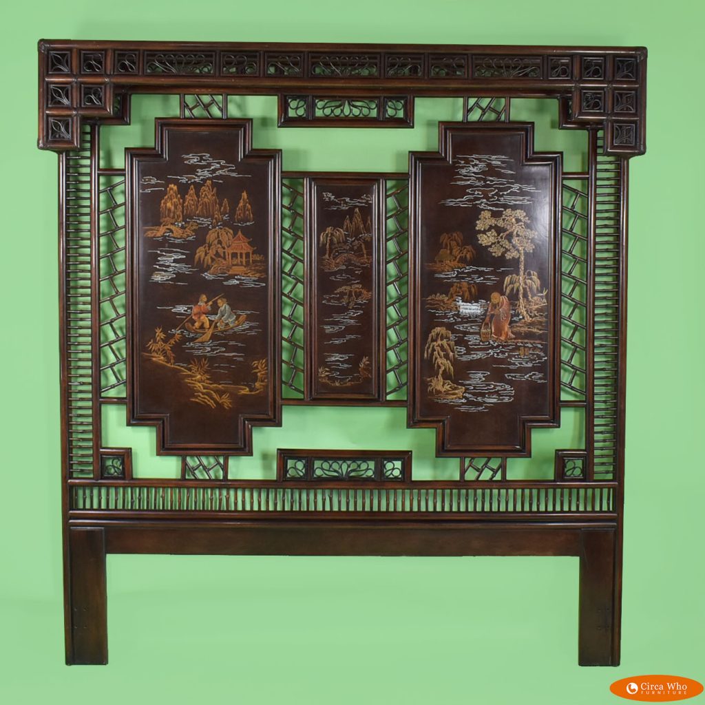 Chinoiserie Chippendale Style King Headboard Circa Who