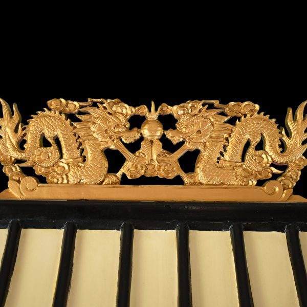 Chinoiserie Pagoda White Cabinet