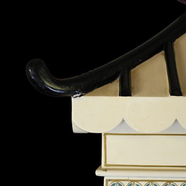 Chinoiserie Pagoda White Cabinet