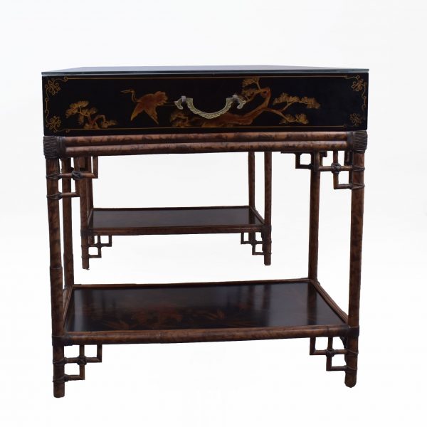 Chinoiserie and Burnt Bamboo Large Desk by Maitland Smith