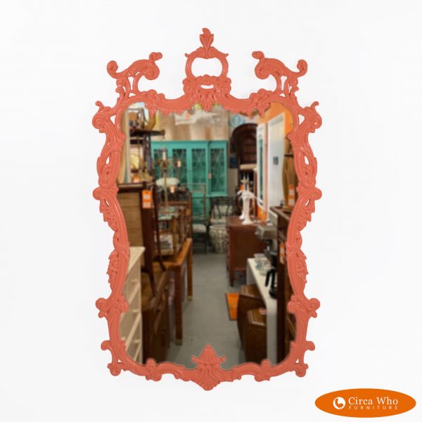 Chippendale Style Orange Mirror