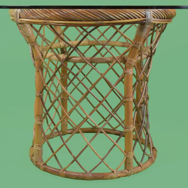 Chippendale Twisted Rattan Dining Table