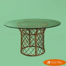 Chippendale Twisted Rattan Dining Table