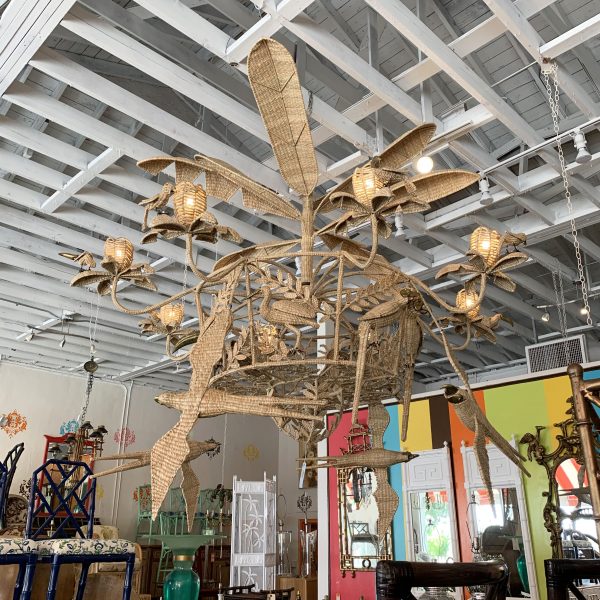 Giant Ten Foot in Diameter Flying Parrots Chandelier - Image 4