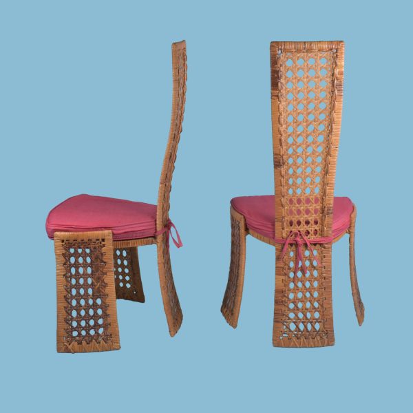 Danny Ho Fong for Tropi-Cal Set of 4 Dinning Rattan Chairs